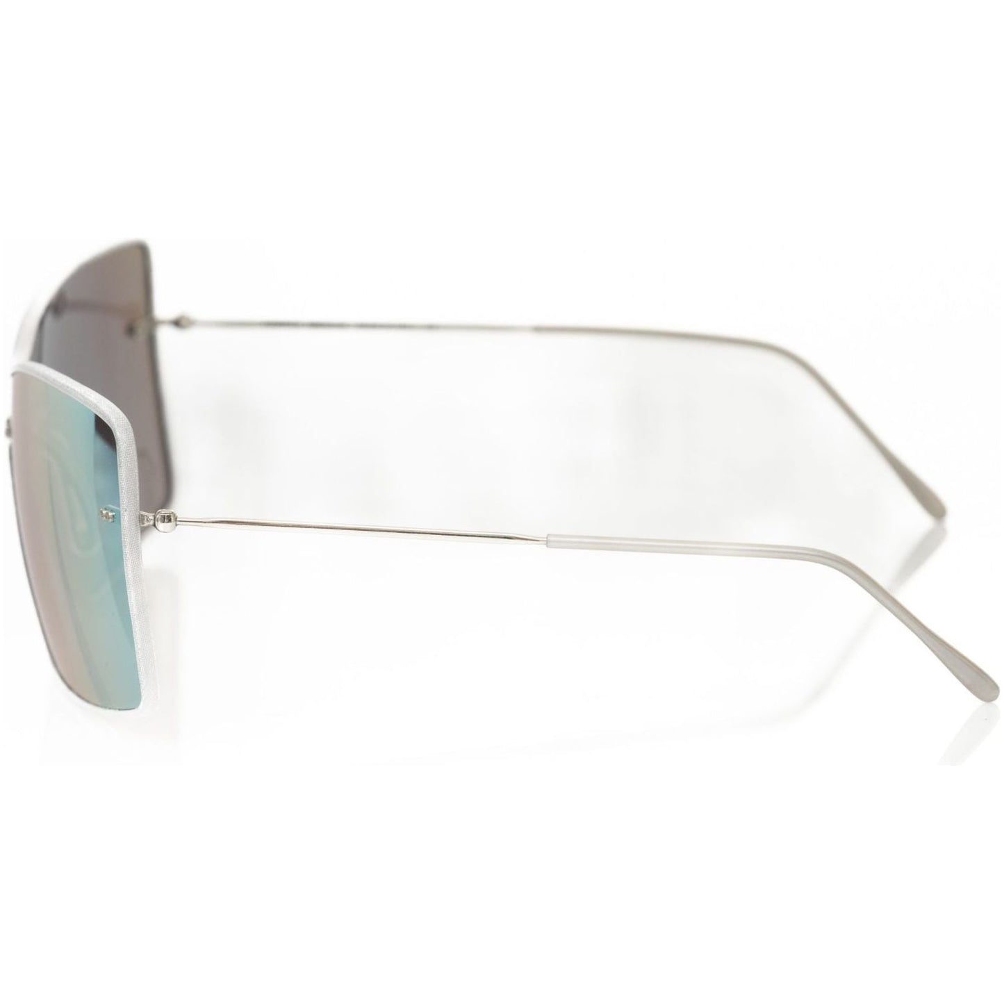 Frankie Morello Silver Metallic Women Sunglass Frankie Morello White Smoke