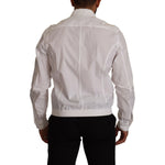 Dolce & Gabbana White Cotton Button Down Men Collared Shirt KOS1983 - 41