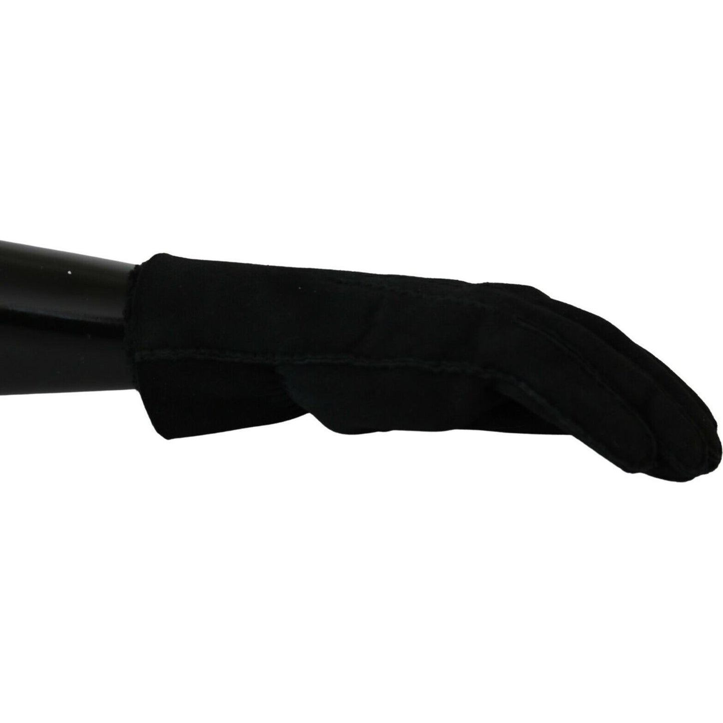 Dolce & Gabbana Elegant Black Leather Biker Gloves Dolce & Gabbana Black