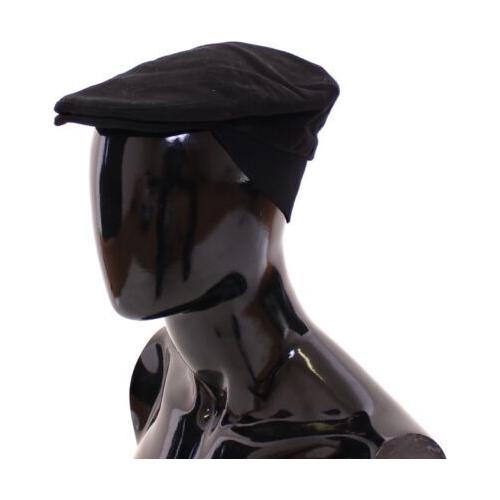 Dolce & Gabbana Sleek Black Newsboy Cap Dolce & Gabbana Black