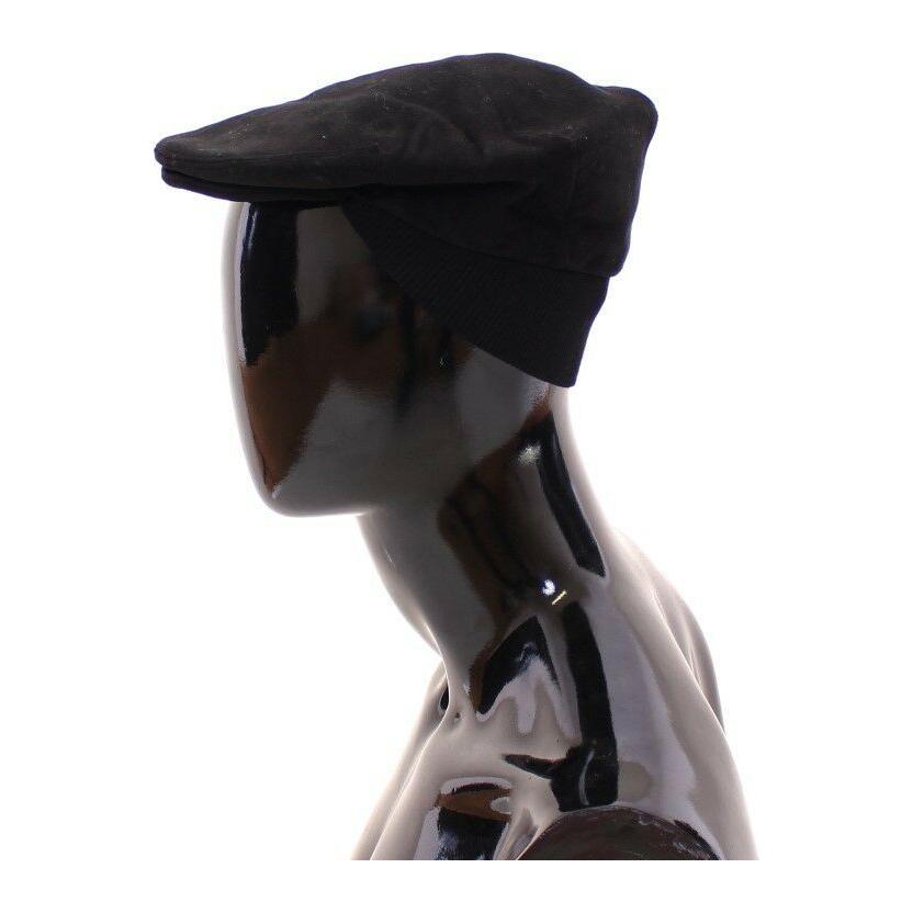 Dolce & Gabbana Sleek Black Newsboy Cap Dolce & Gabbana Black