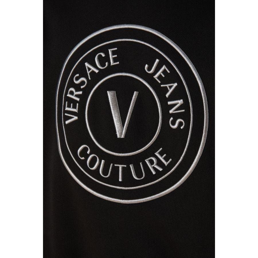 Versace Jeans Stunning Hooded Black Cotton Sweatshirt MAN SWEATERS Versace Jeans Black