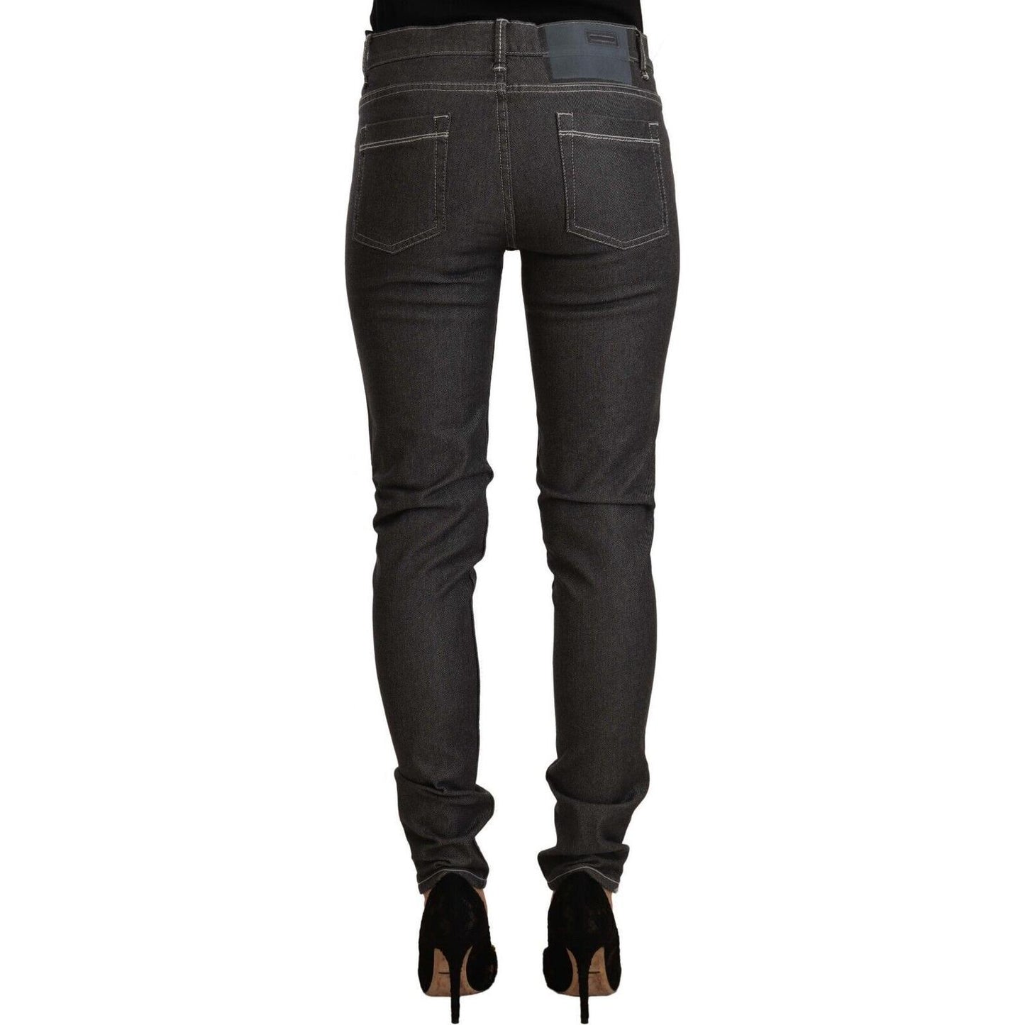 Acht Chic Mid Waist Skinny Black Jeans Acht Dark Slate Gray