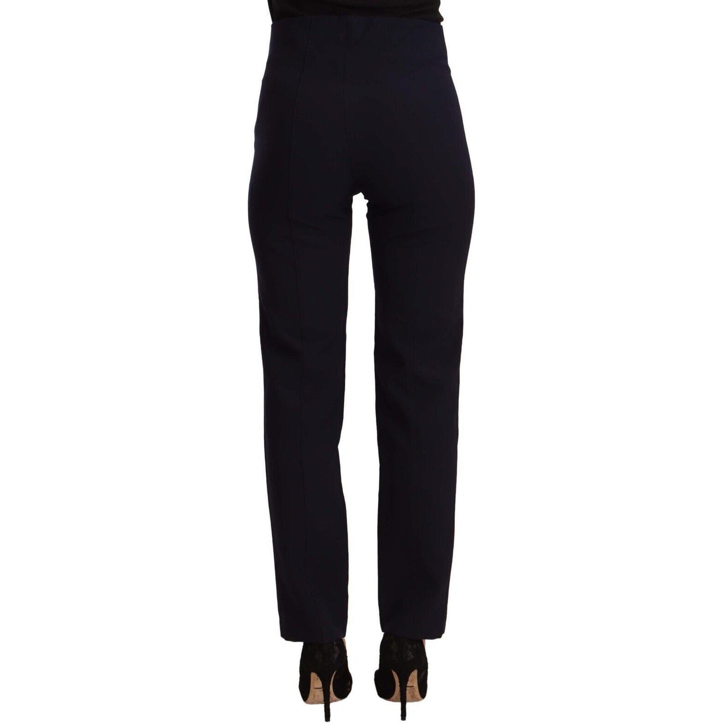 AGLINI Sleek High Waist Straight Cut Pants AGLINI Black