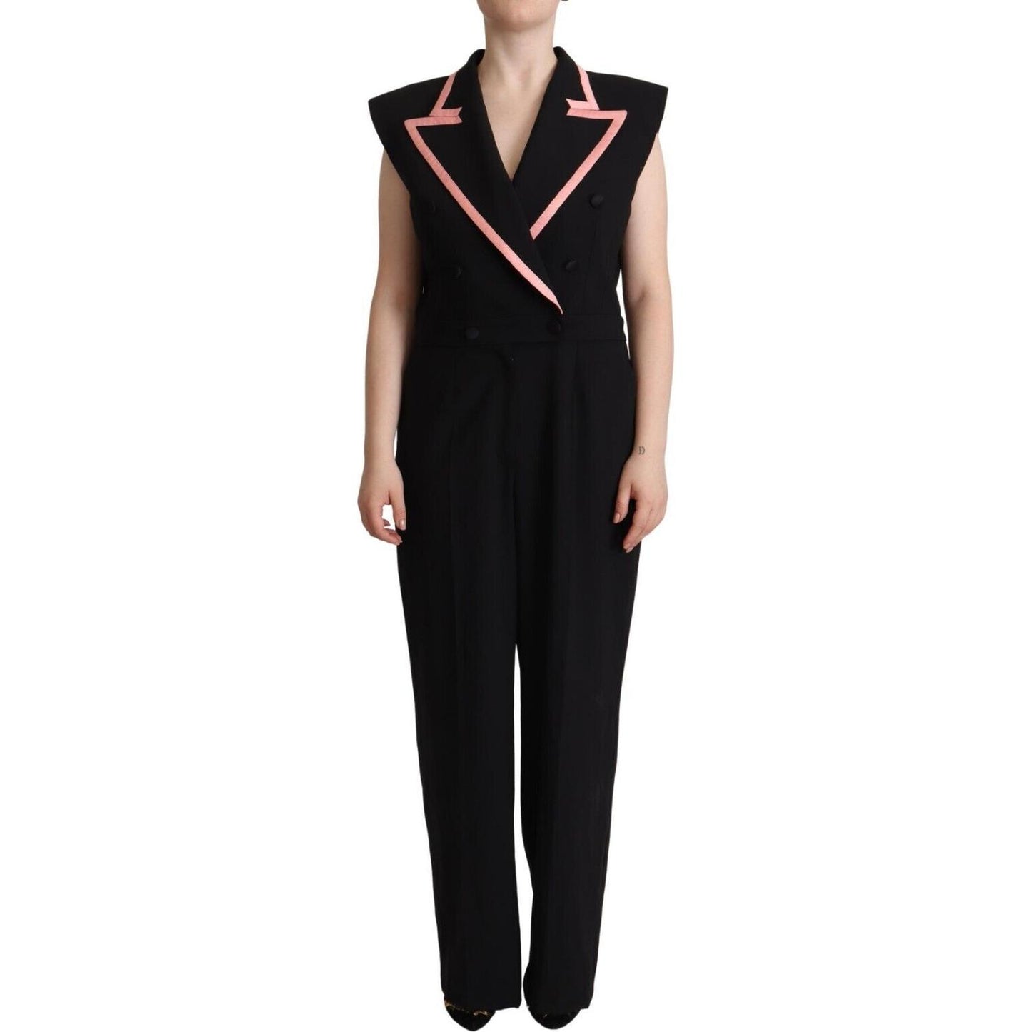 Dolce & Gabbana Elegant Sleeveless Wool Blend Jumpsuit Dolce & Gabbana Tan