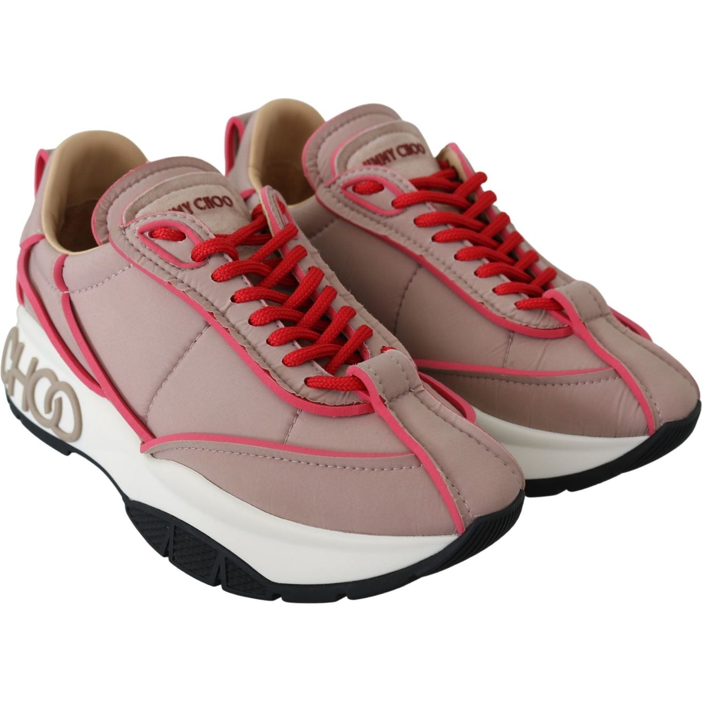 Jimmy Choo Ballet Pink Chic Padded Sneakers Jimmy Choo Rosy Brown