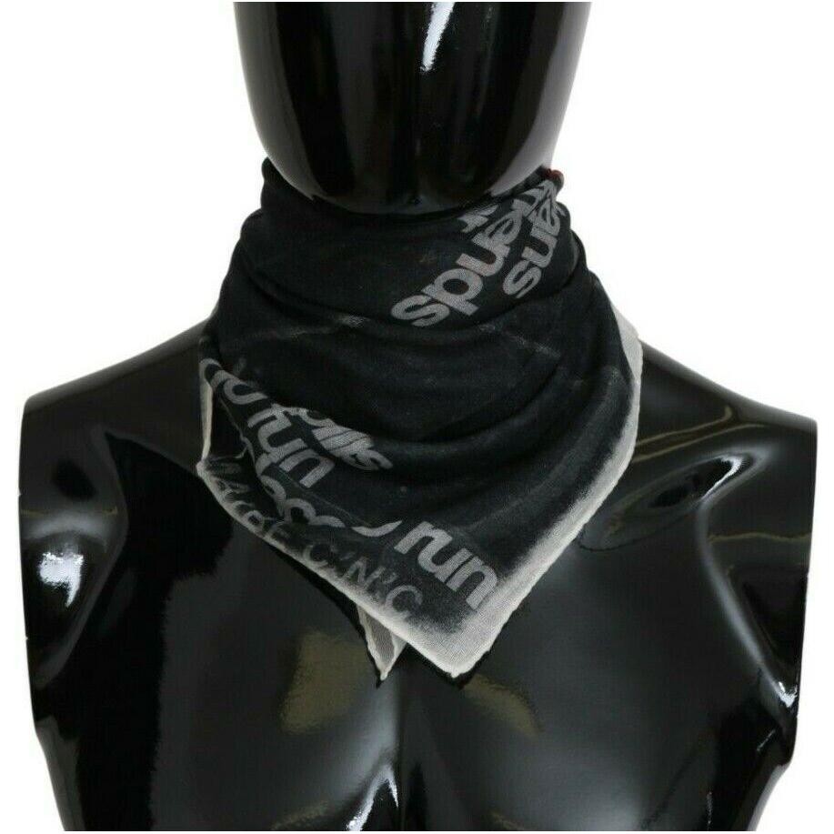 Costume National Monochrome Wool-Blend Scarf Bandana Costume National Black