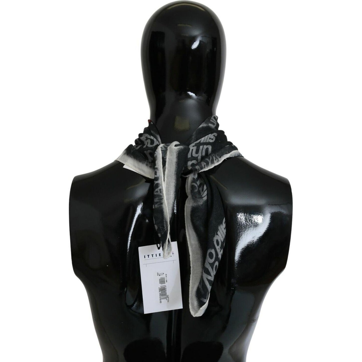 Costume National Monochrome Wool-Blend Scarf Bandana Costume National Black