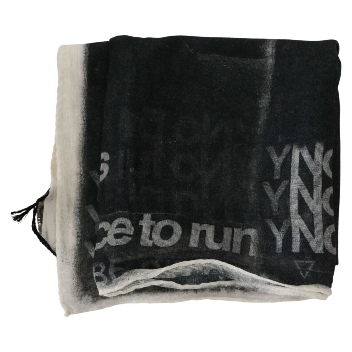 Costume National Monochrome Wool-Blend Scarf Bandana Costume National Black