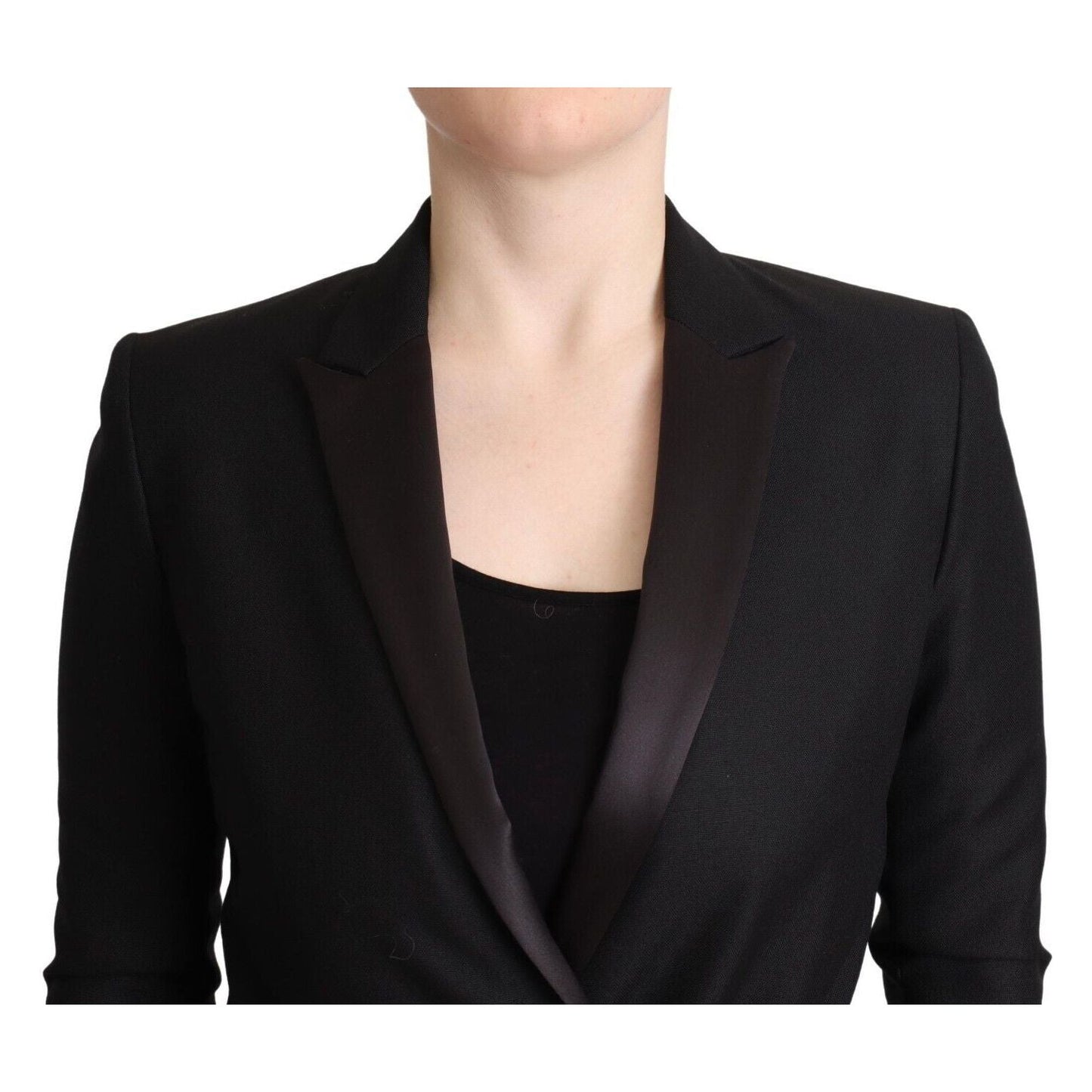 Costume National Elegant Black Double-Breasted Blazer Costume National Black