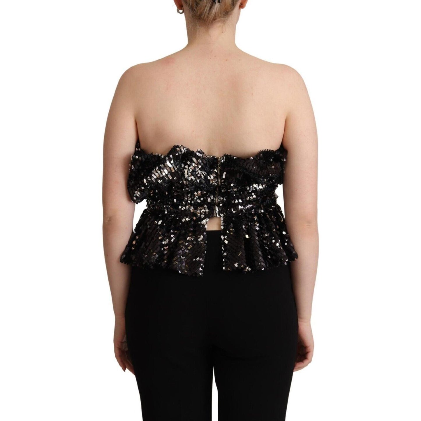 Aniye By Elegant Strapless Sequined Top Aniye By Tan