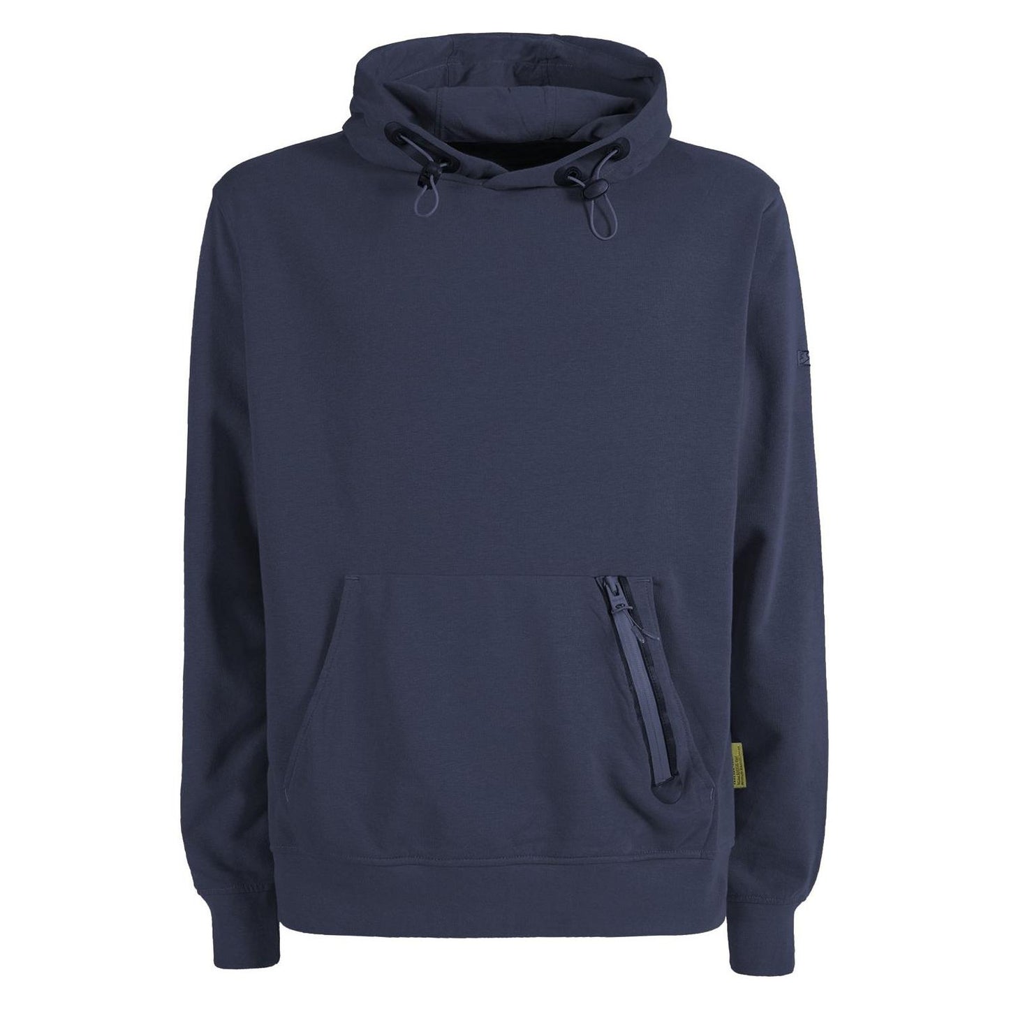 Yes Zee Blue Cotton Blend Hooded Sweatshirt with Front Pocket Yes Zee Dark Slate Gray