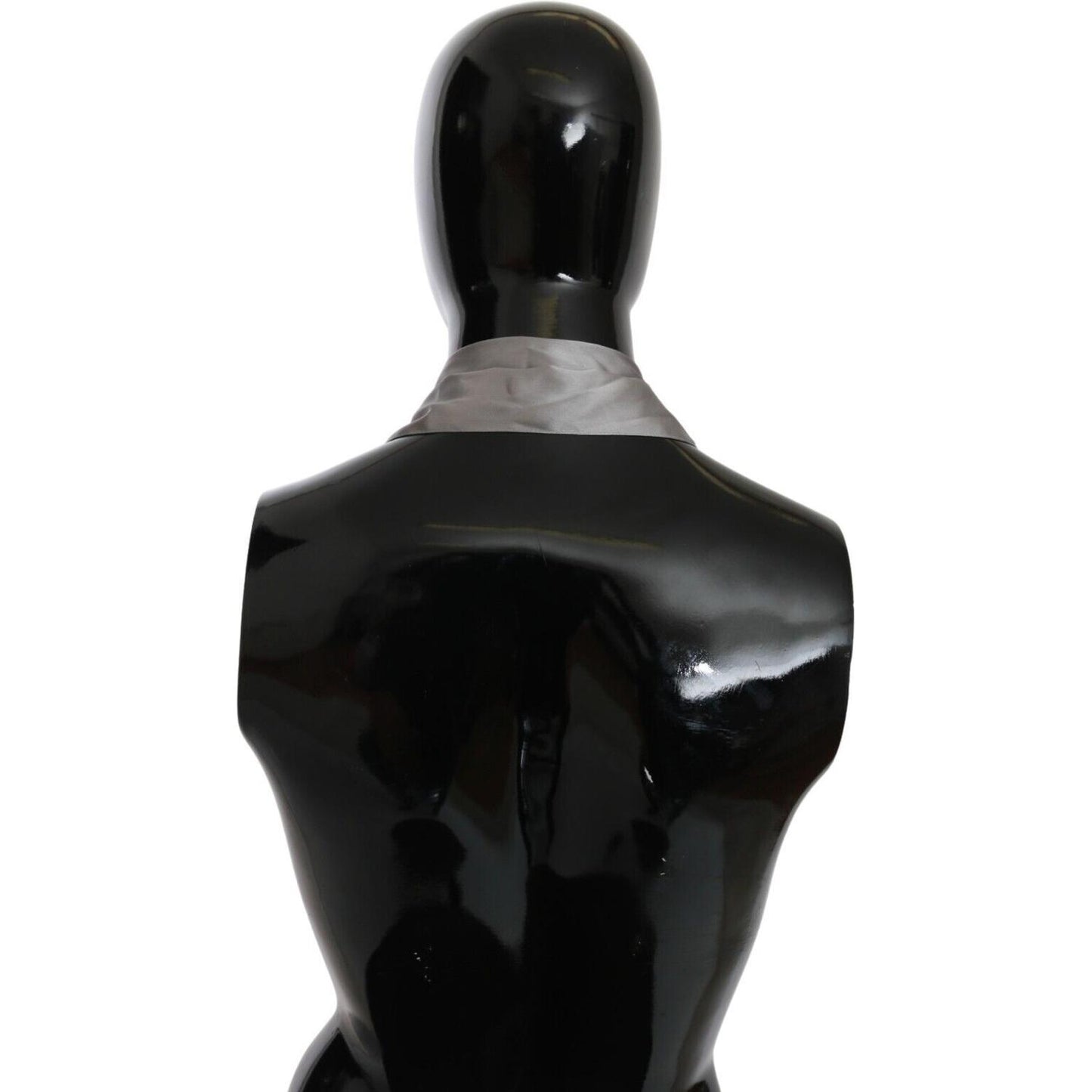 Ermanno Scervino Sleek Silver Silk Neck Scarf for Men Ermanno Scervino Black