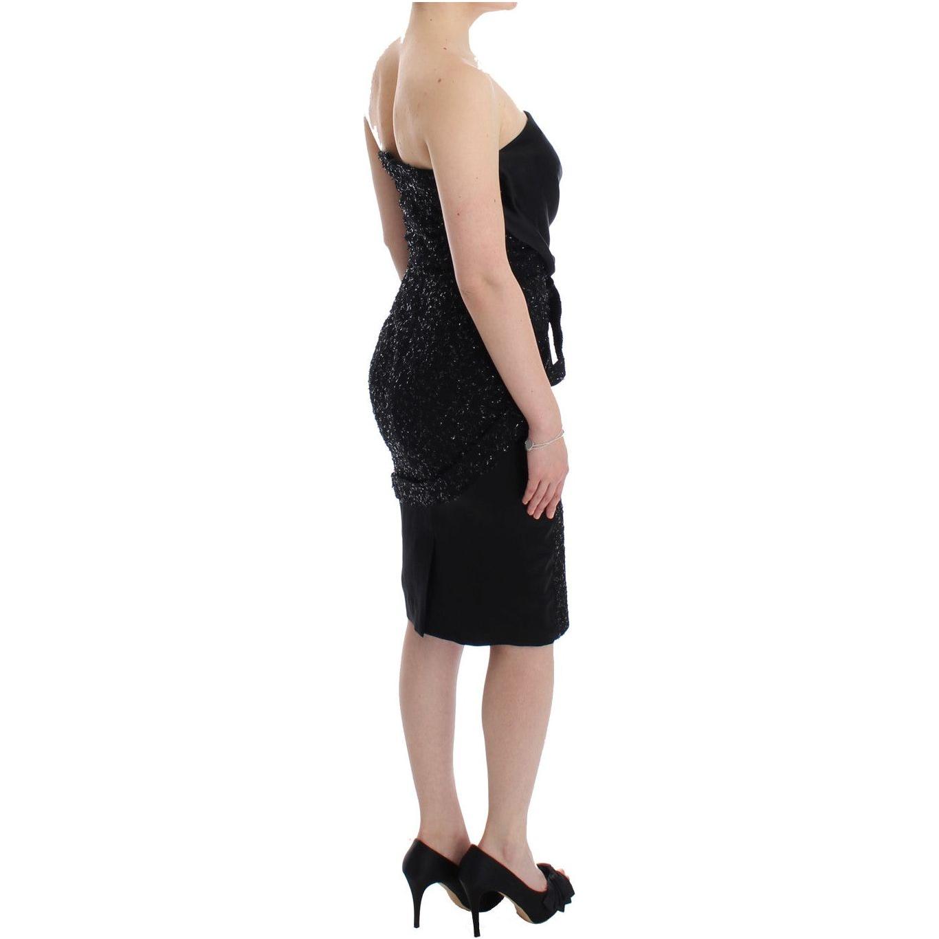 Masha Ma Elegant Strapless Black Dress Masha Ma Dark Slate Gray