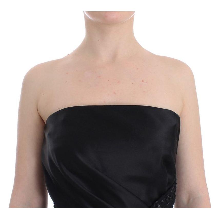 Masha Ma Elegant Strapless Black Dress Masha Ma Black