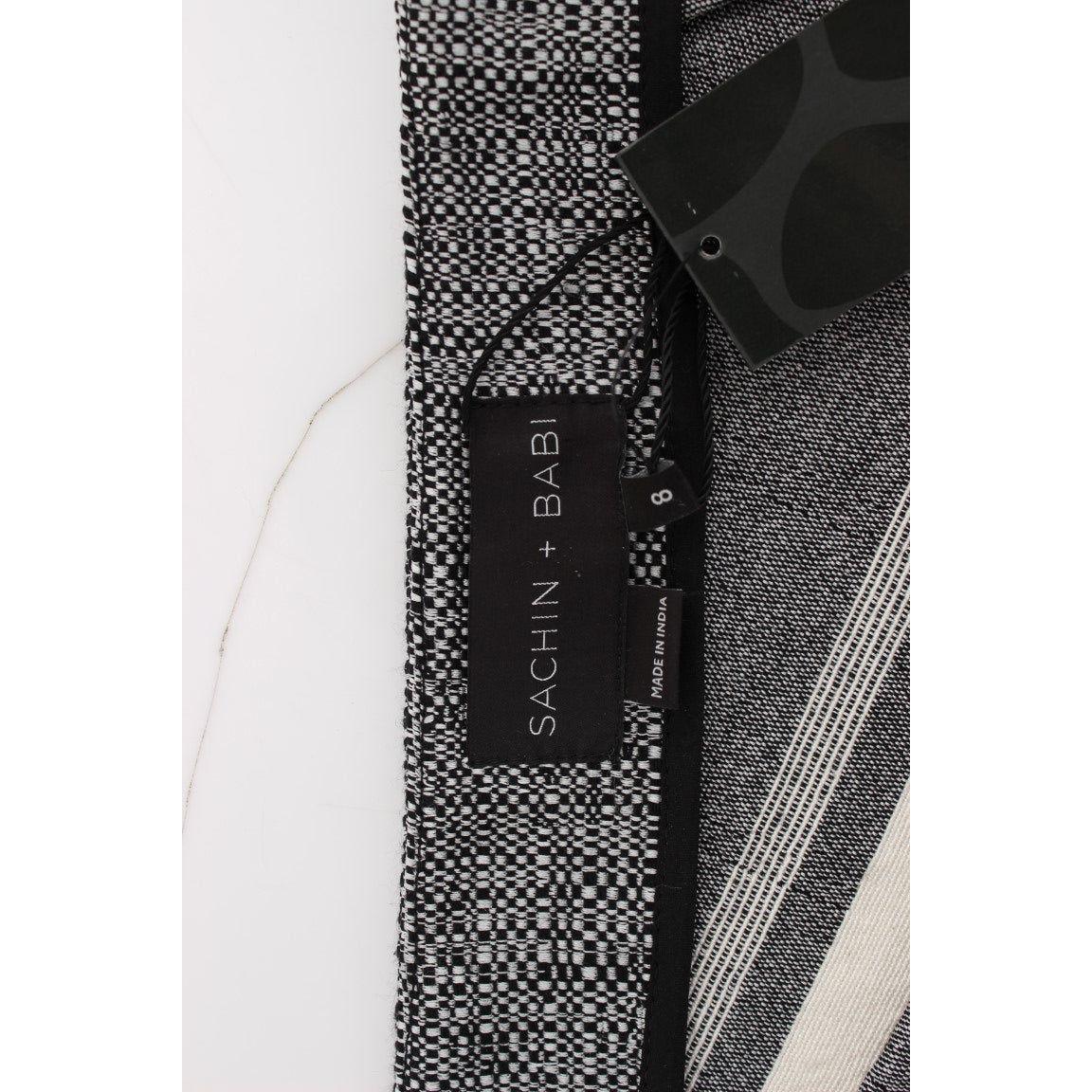 Sachin & Babi Elegant Leather Liza Skirt in Black and Gray Sachin & Babi Light Gray