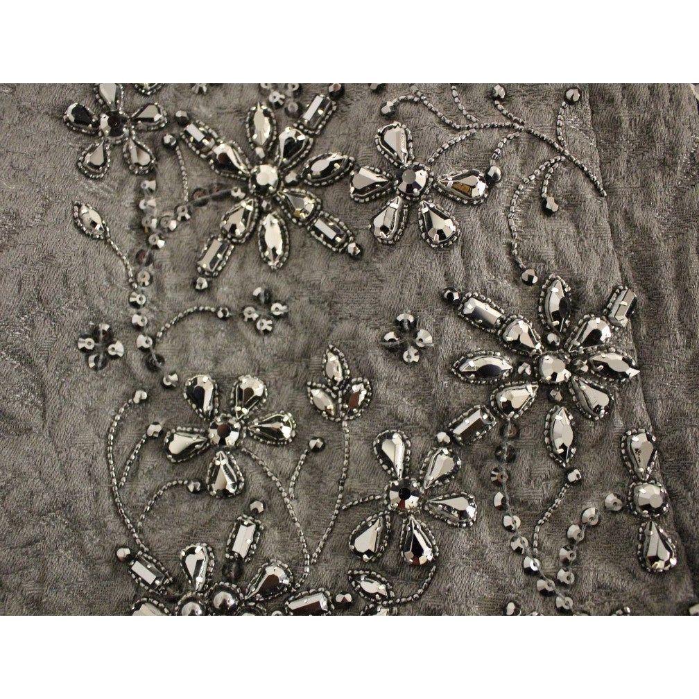 Dolce & Gabbana Black Crystal Embellished Masterpiece Skirt Dolce & Gabbana Dim Gray