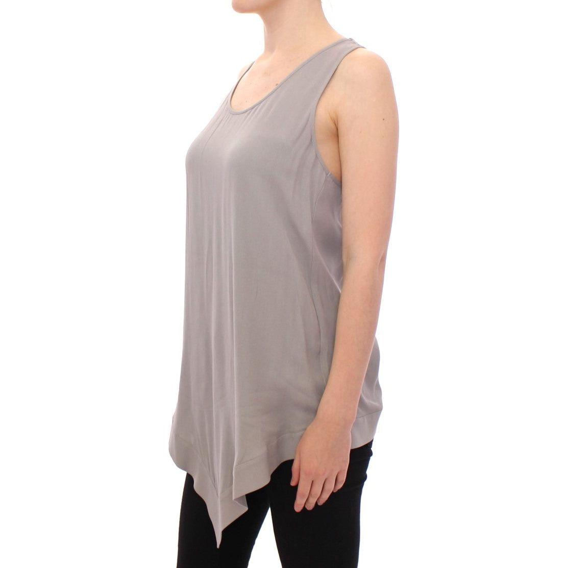 Comeforbreakfast Elegant Gray Viscose Top – Timeless Style Comeforbreakfast Rosy Brown