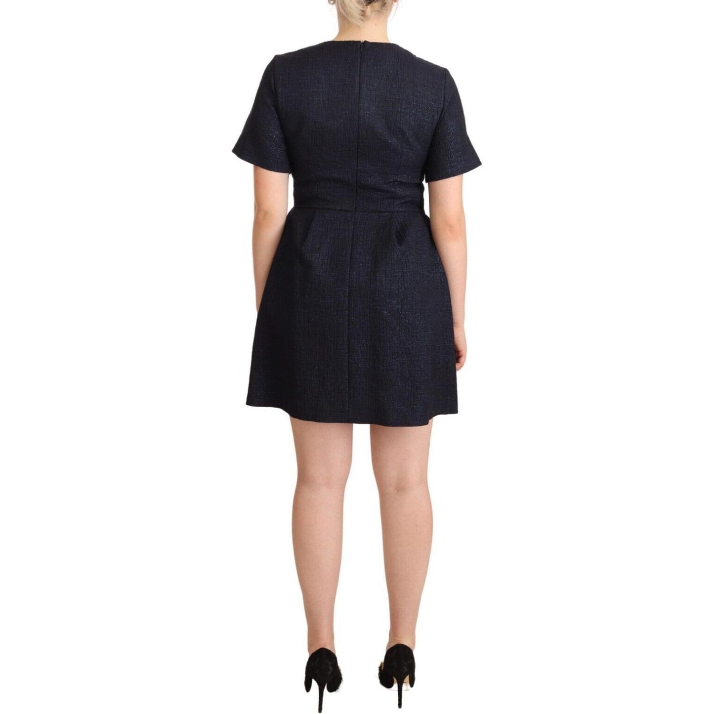 L'Autre Chose Elegant A-Line Embellished Mini Dress L'Autre Chose Dark Slate Gray