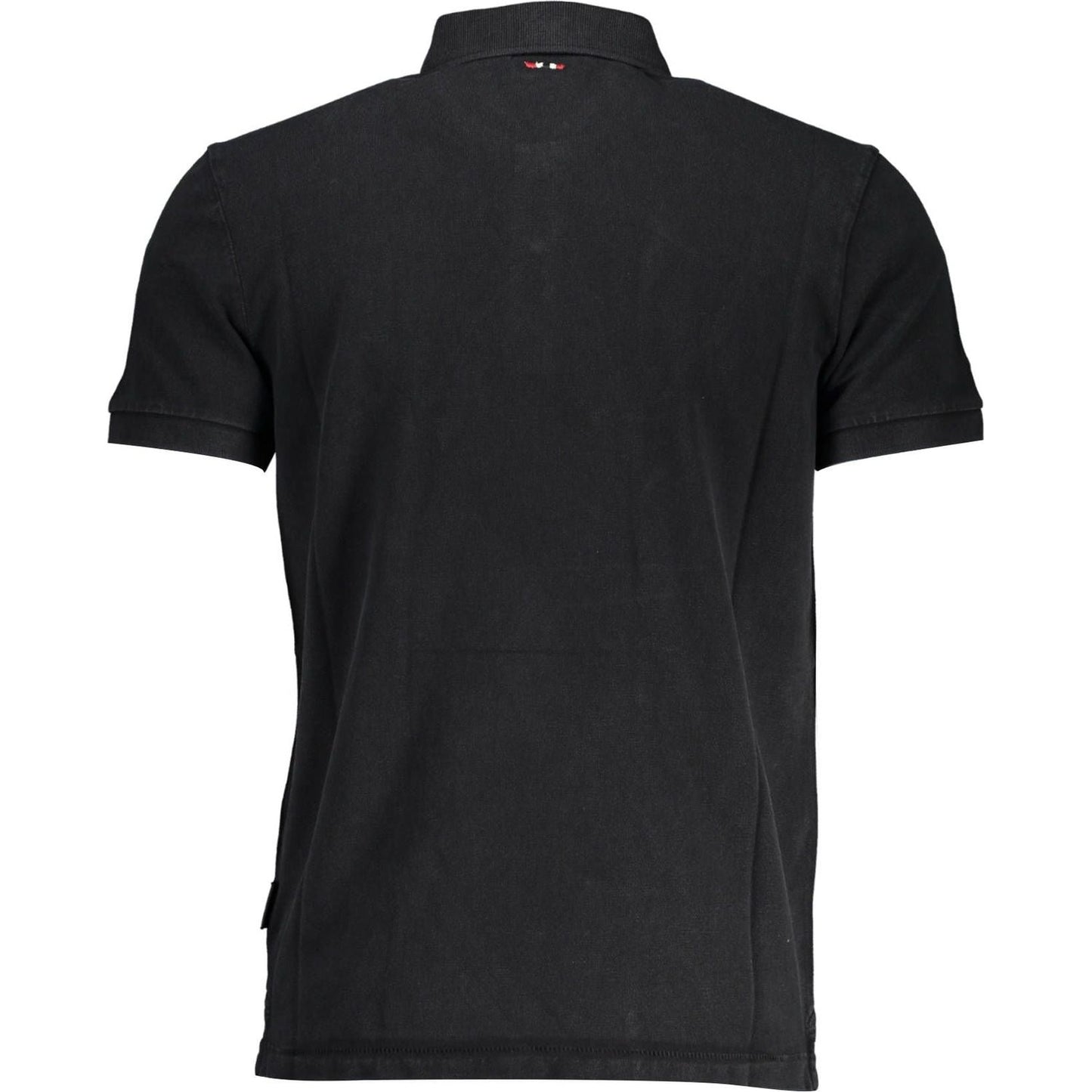 Napapijri Classic Black Embroidered Polo Shirt Napapijri Dark Slate Gray