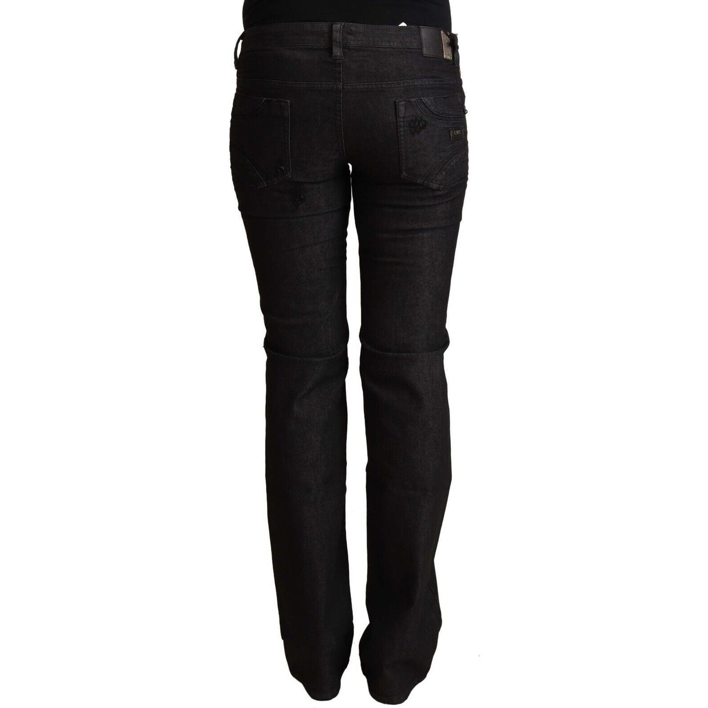 Costume National Chic Low Waist Skinny Black Denim Jeans Costume National Black