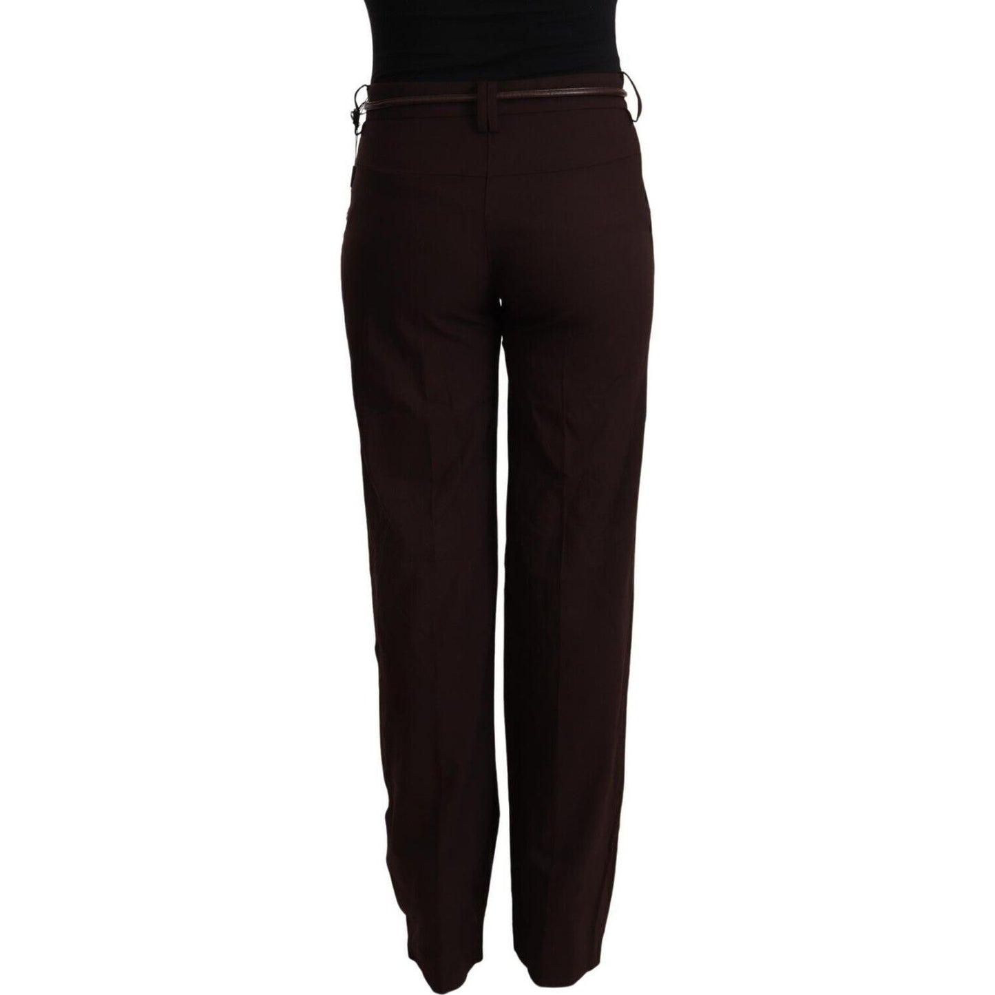 Patrizia Pepe Elegant High Waist Straight Formal Pants Patrizia Pepe Black