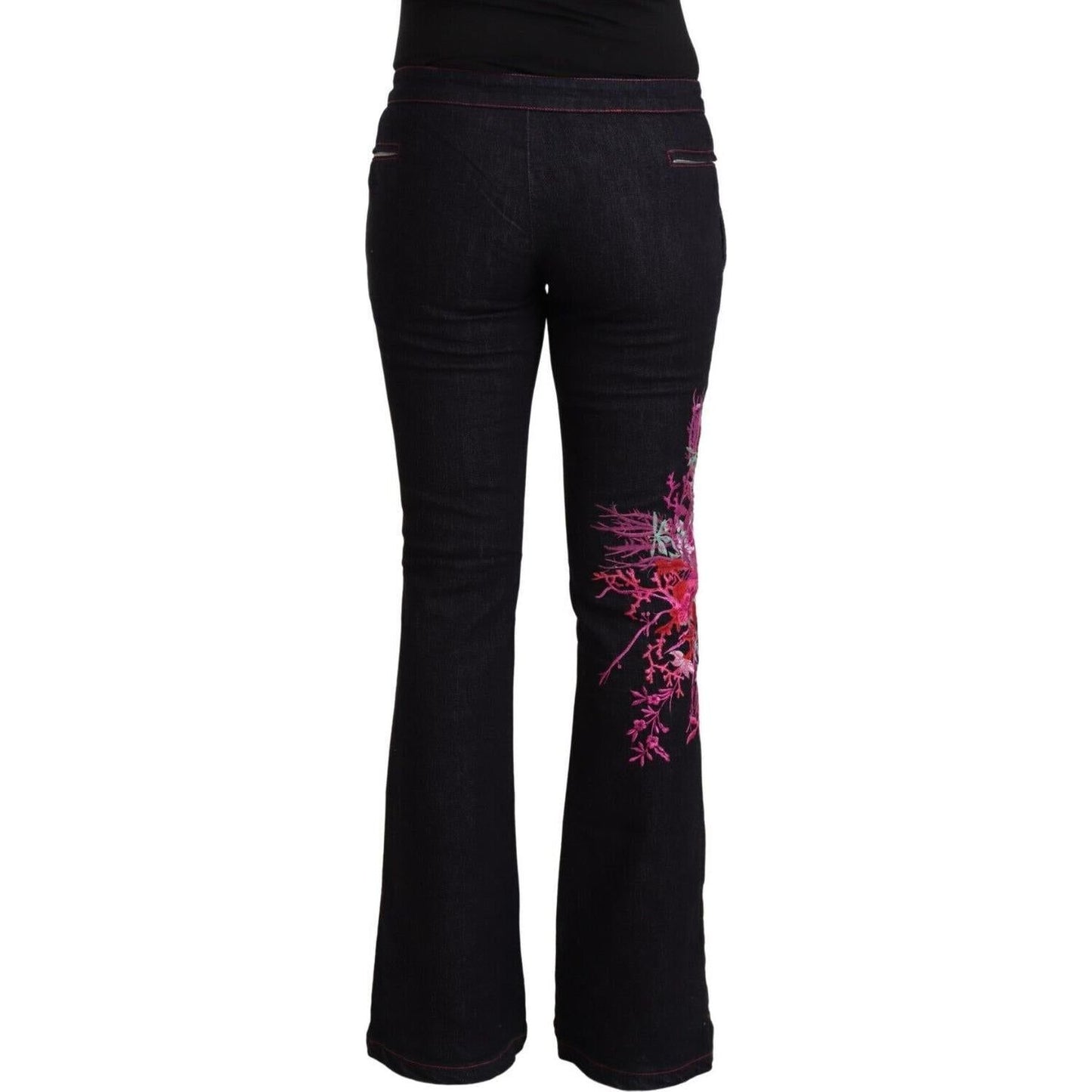 Exte Chic Mid Waist Flared Denim Elegance Exte Black