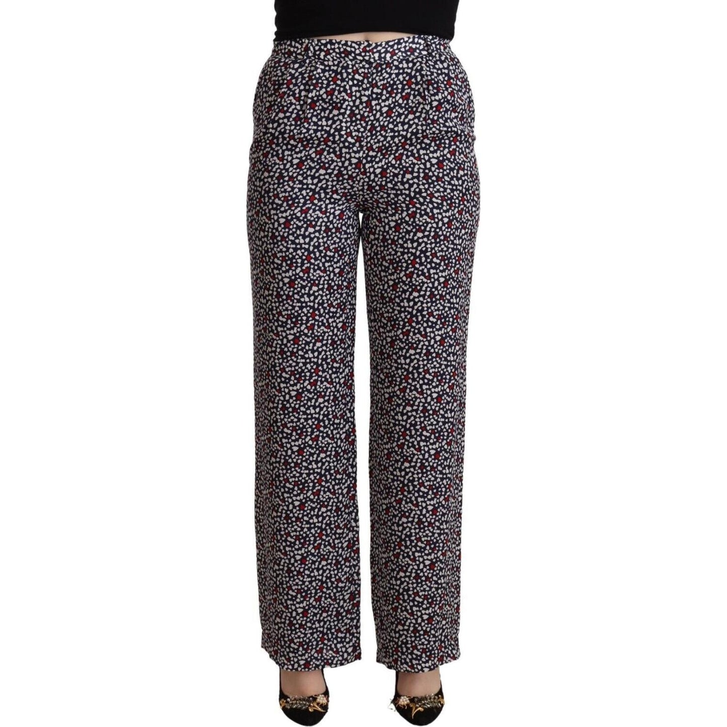Michael Kors Elegant High Waist Straight Black Trousers Michael Kors Dark Slate Gray