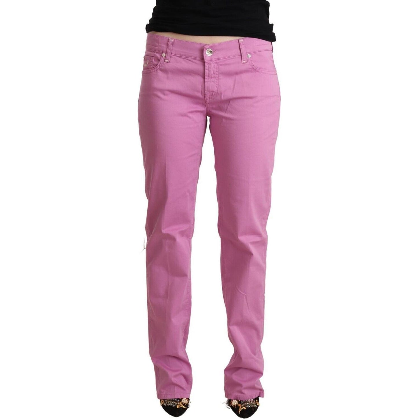 Jacob Cohen Elegant Tapered Pink Denim Jeans Jacob Cohen Rosy Brown