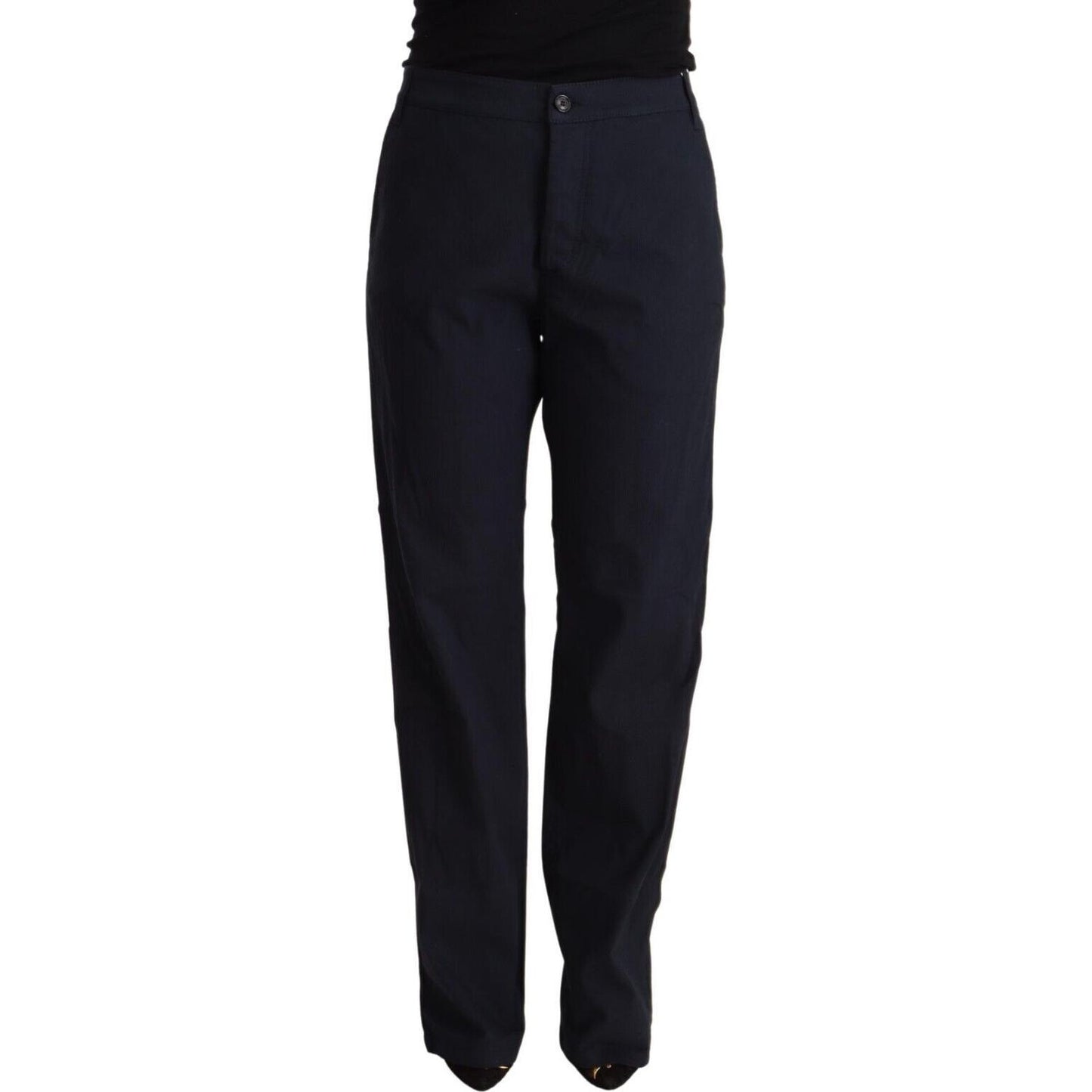 Exte Elegant High Waist Tapered Pants Exte Black