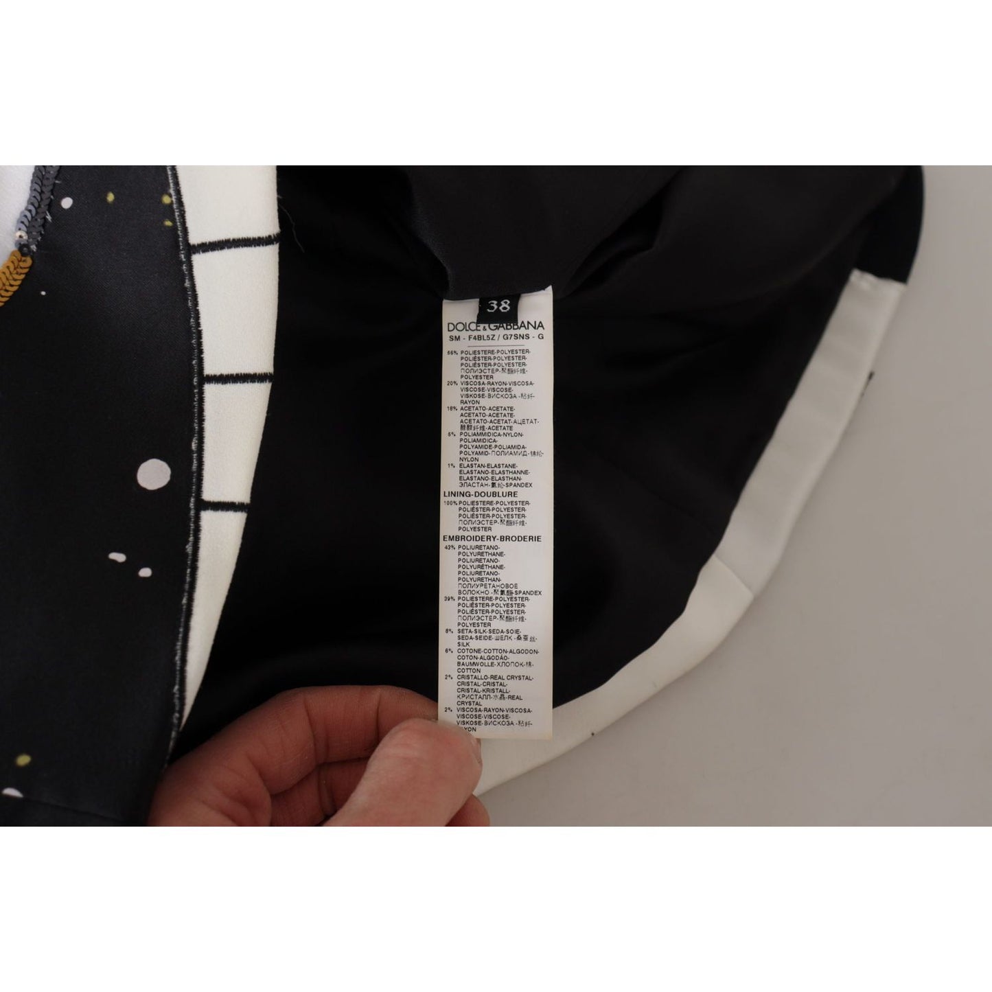Dolce & Gabbana High-Waist A-Line Embellished Black Skirt Dolce & Gabbana Dark Gray