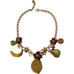 Dolce & Gabbana Chic Gold Statement Sicily Fruit Necklace Necklace Dolce & Gabbana Sienna