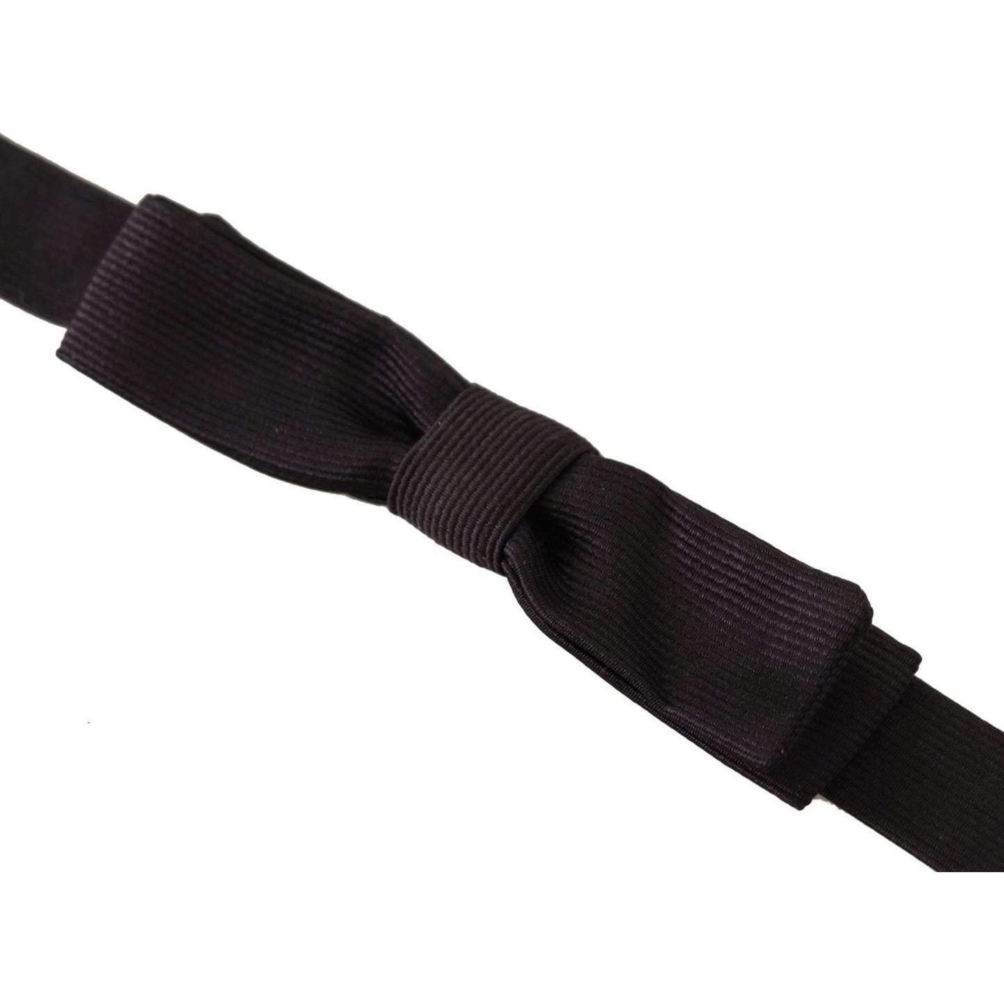Dolce & Gabbana Elegant Silk Black Bow Tie Dolce & Gabbana Black