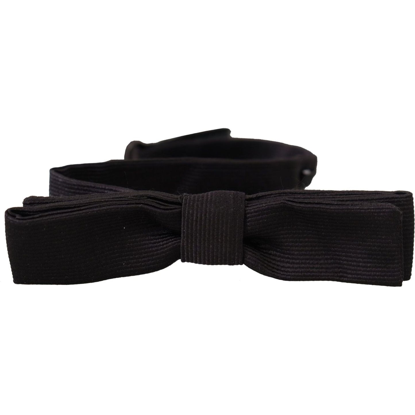 Dolce & Gabbana Elegant Silk Black Bow Tie Dolce & Gabbana Black