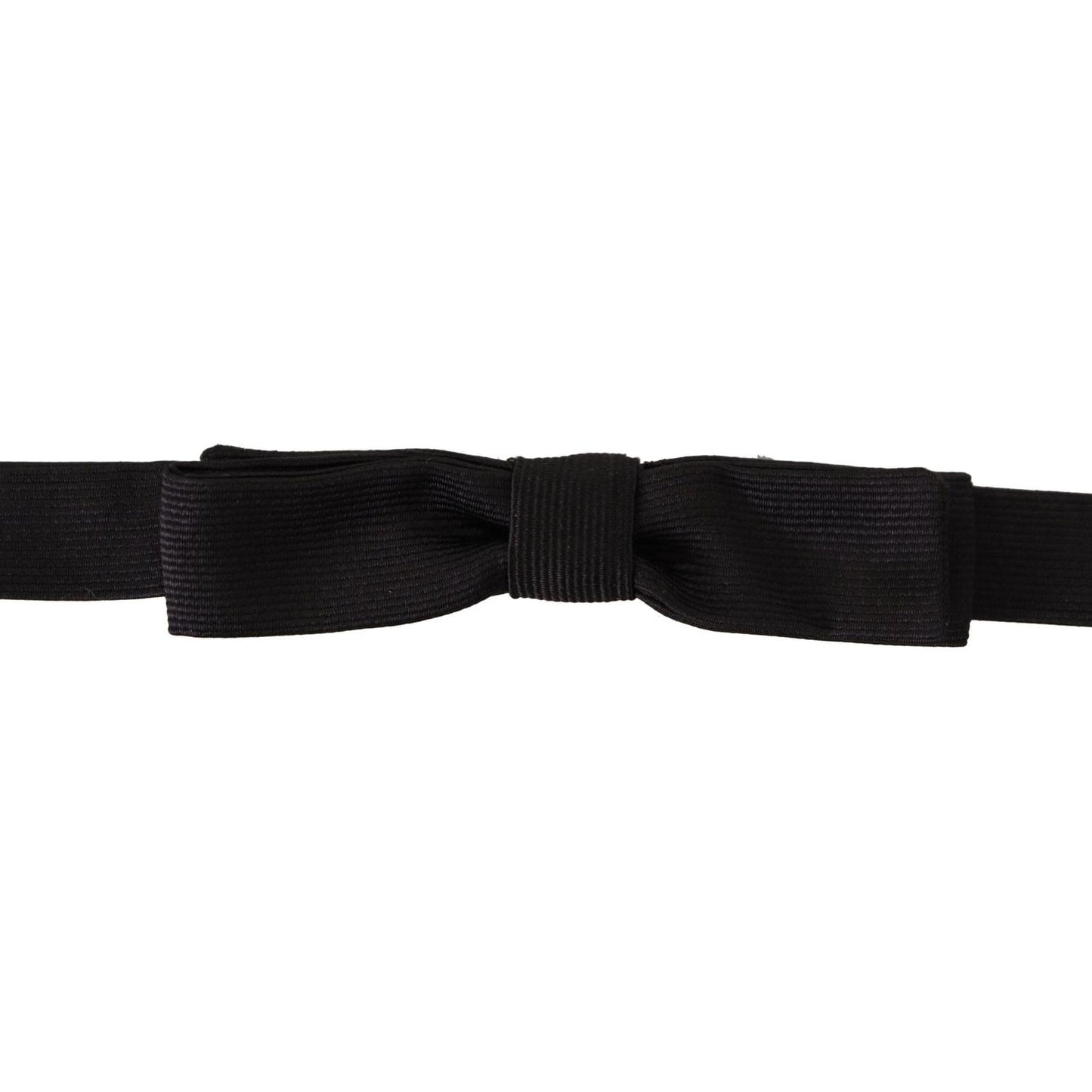 Dolce & Gabbana Elegant Silk Black Bow Tie Dolce & Gabbana Black