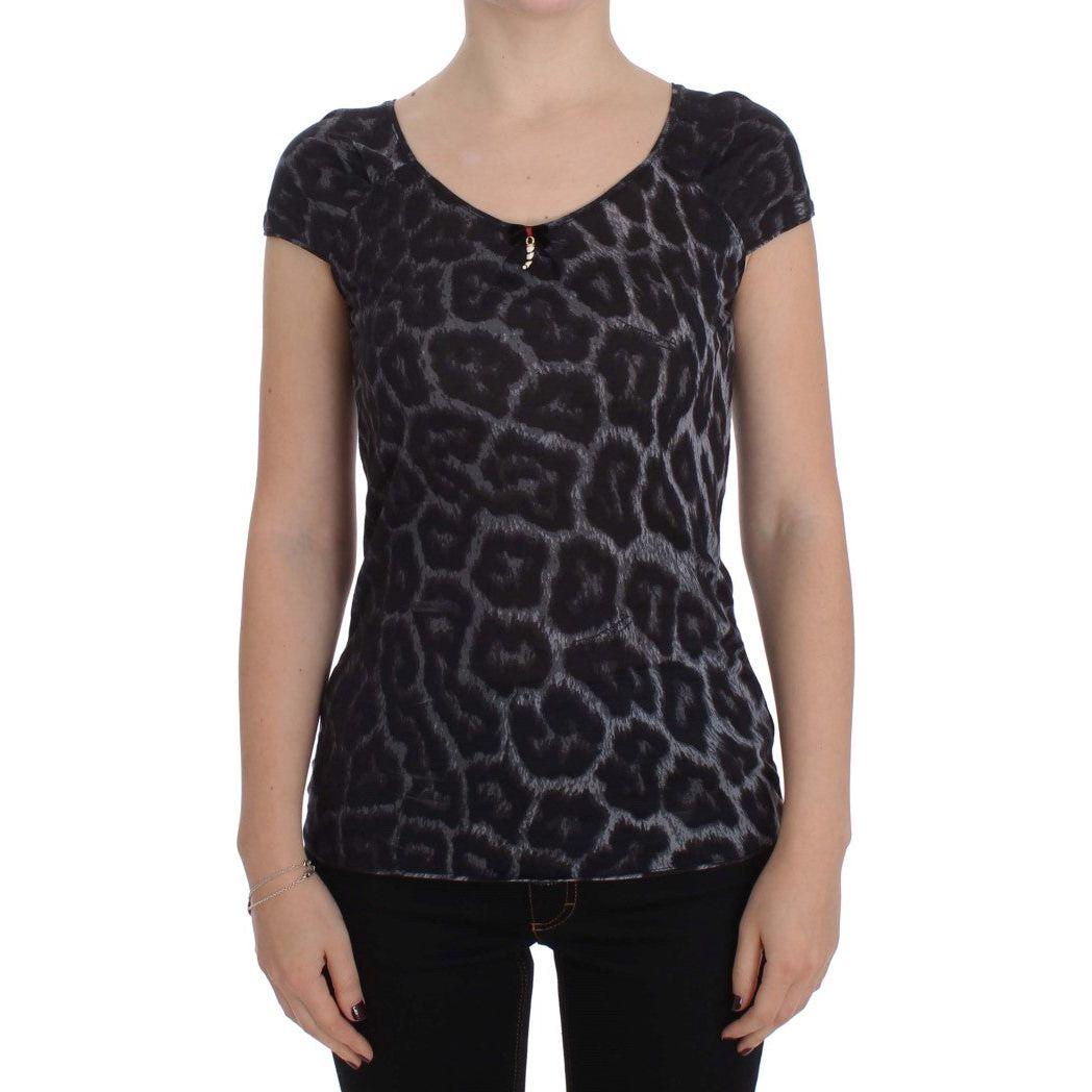 Chic Leopard Modal Top by Cavalli Cavalli Rosy Brown