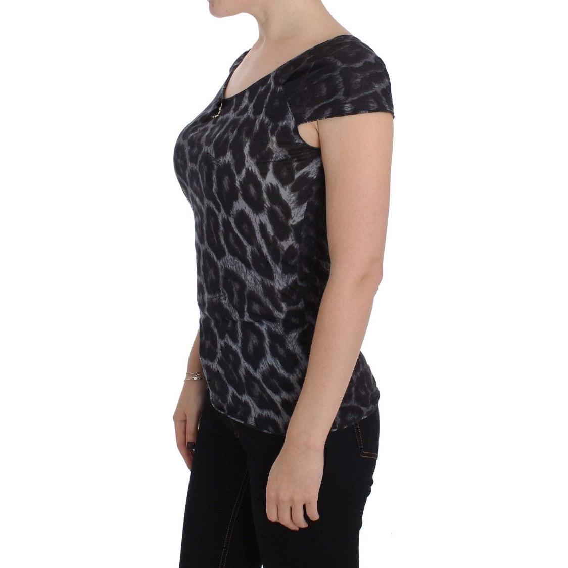 Chic Leopard Modal Top by Cavalli Cavalli Rosy Brown