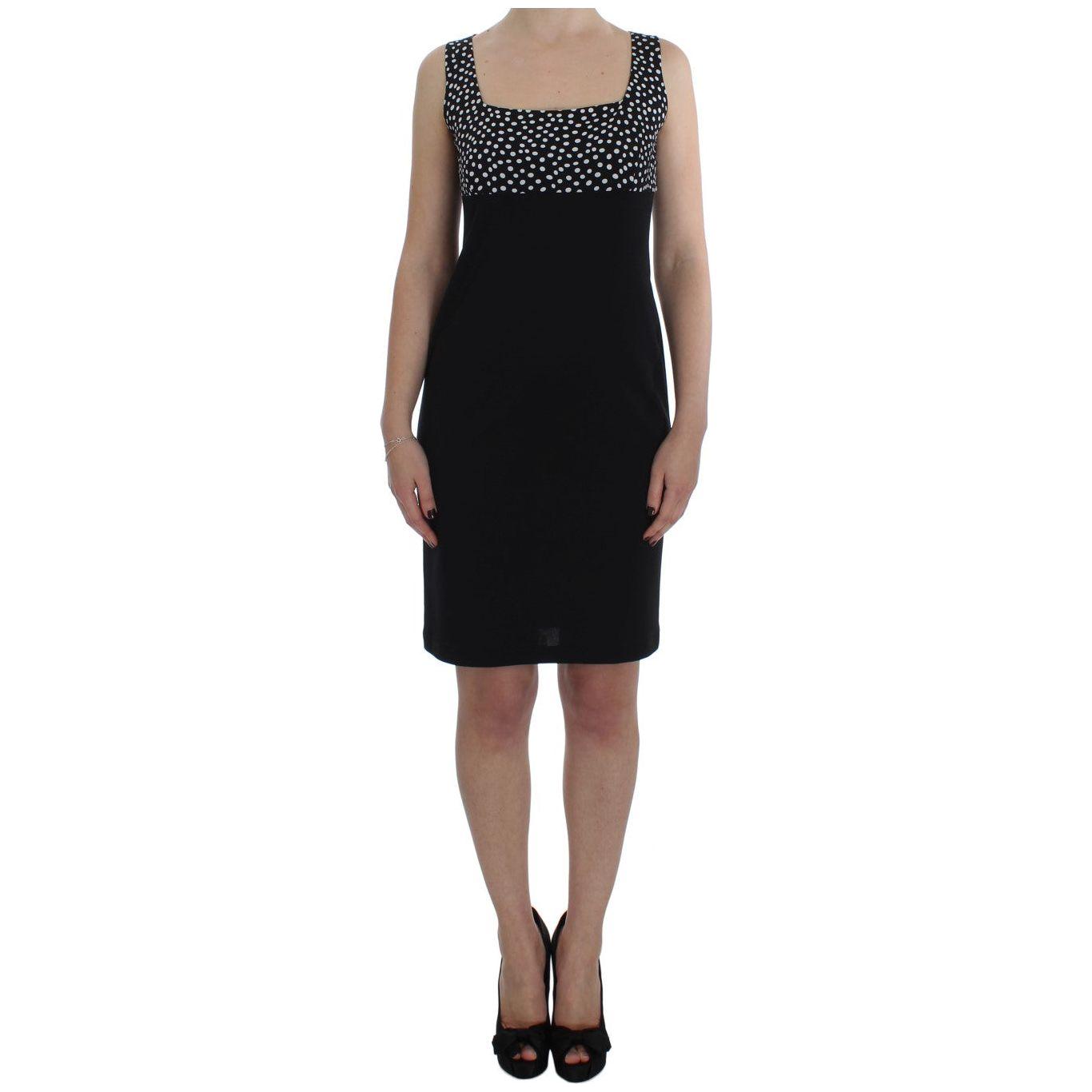 BENCIVENGA Chic Polka Dot Dress & Sweater Set BENCIVENGA Black