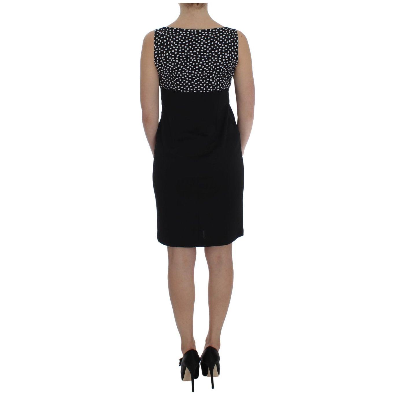BENCIVENGA Chic Polka Dot Dress & Sweater Set BENCIVENGA Black