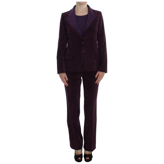 BENCIVENGA Purple Wool Suit T-Shirt Set Suit