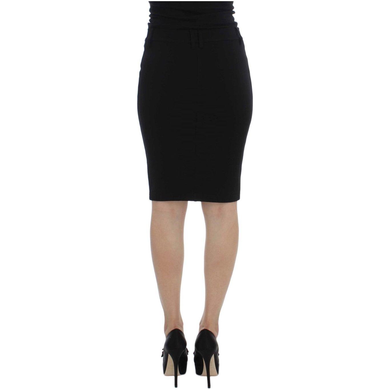 PLEIN SUD Elegant Black Pencil Skirt for Chic Look PLEIN SUD Black
