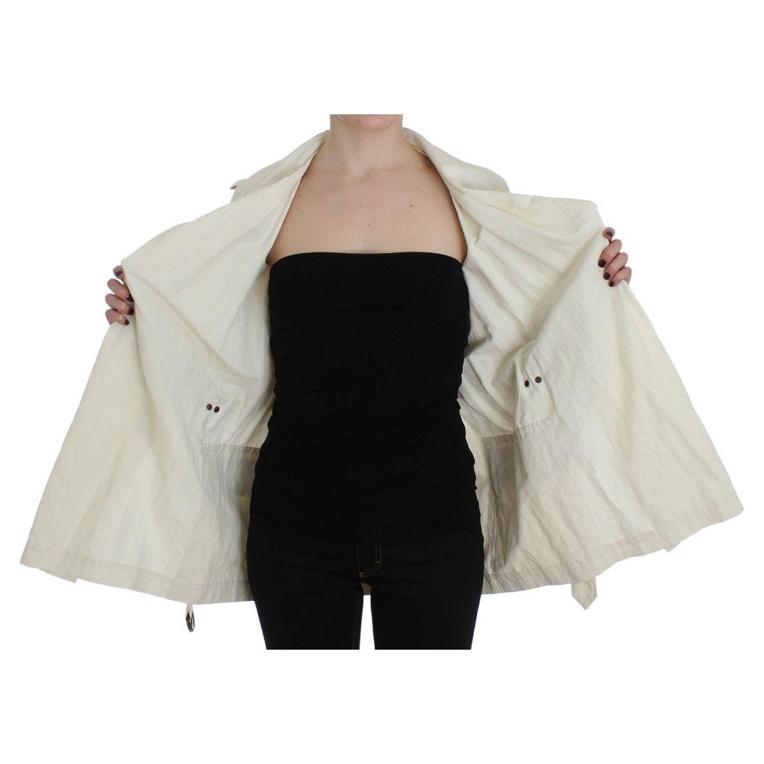 PLEIN SUD White Trench Coat Jacket Coats & Jackets