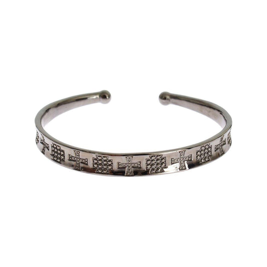 Nialaya Gray Rhodium 925 Silver Bangle Bracelet Bracelet