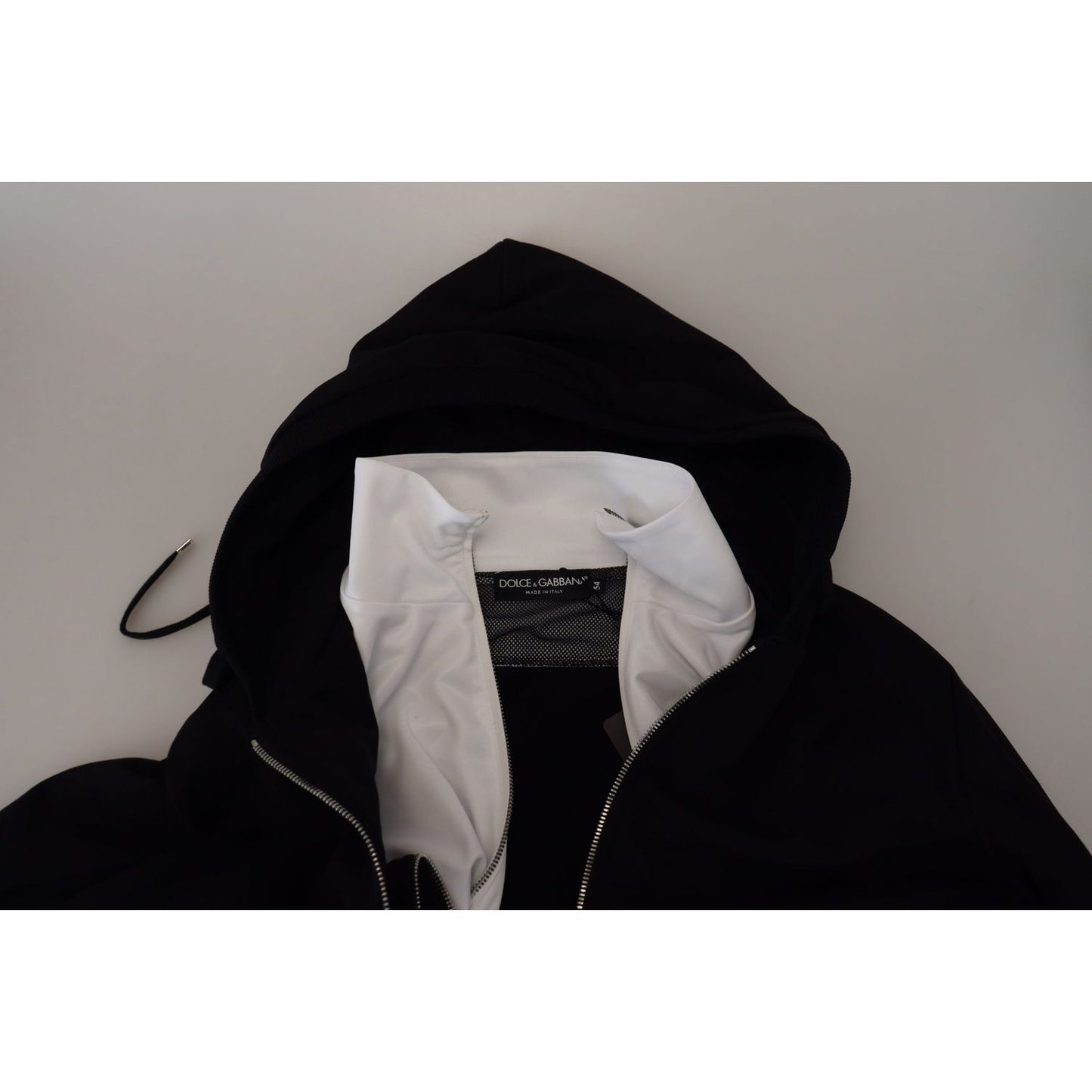 Dolce & Gabbana Elegant Black Bomber Jacket with Hood Dolce & Gabbana Rosy Brown