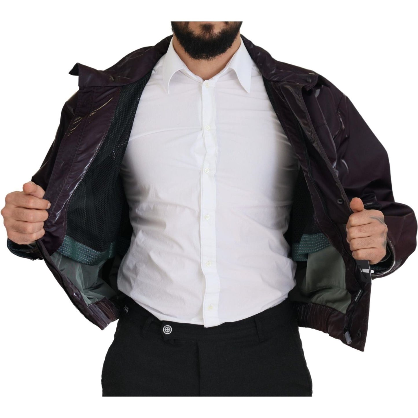 Dolce & Gabbana Elegant Purple Biker Jacket Dolce & Gabbana Dark Slate Gray