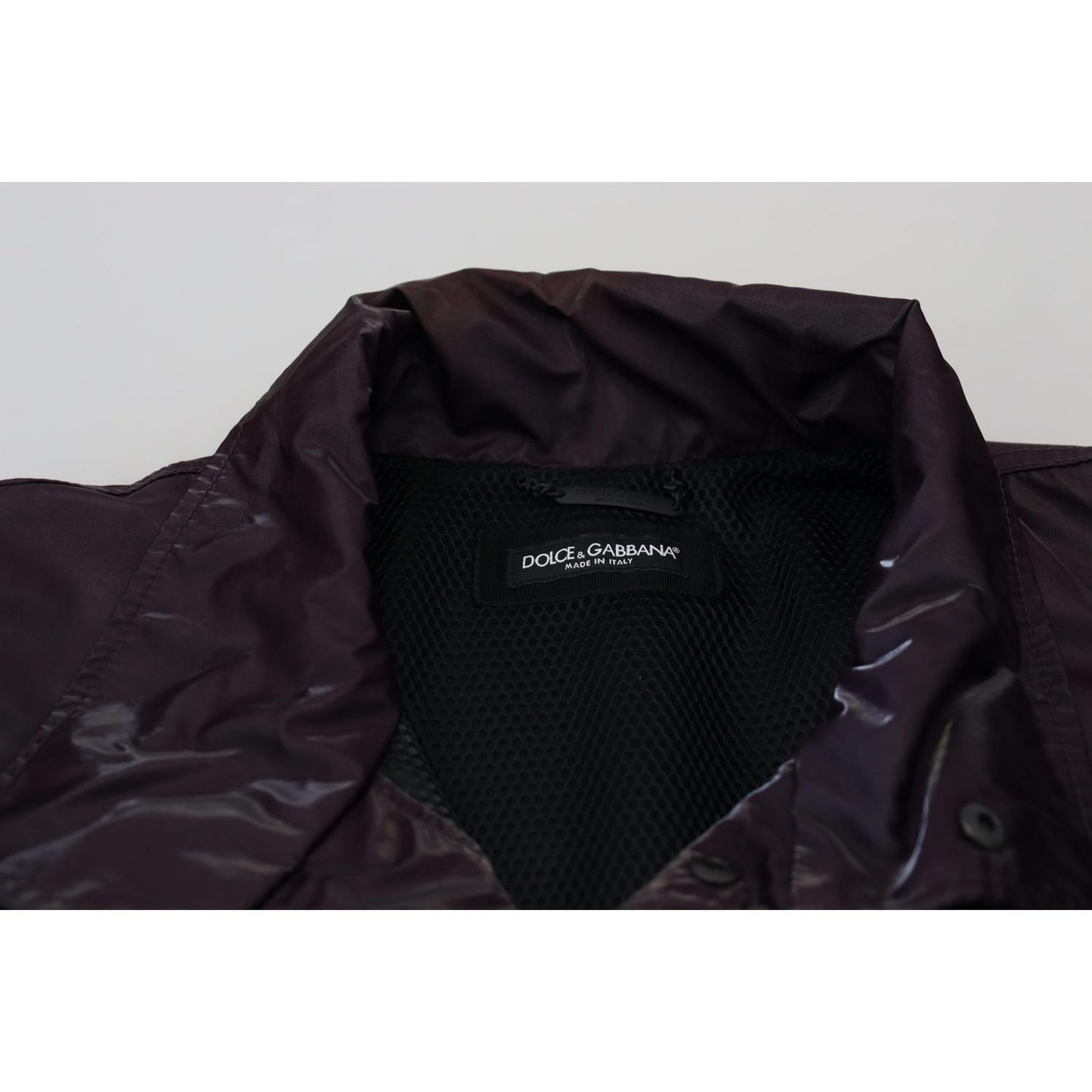 Dolce & Gabbana Elegant Purple Biker Jacket Dolce & Gabbana Light Gray