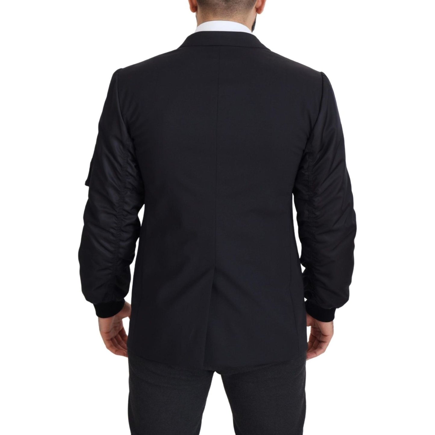 Dolce & Gabbana Elegant Black Virgin Wool Jacket Dolce & Gabbana Black
