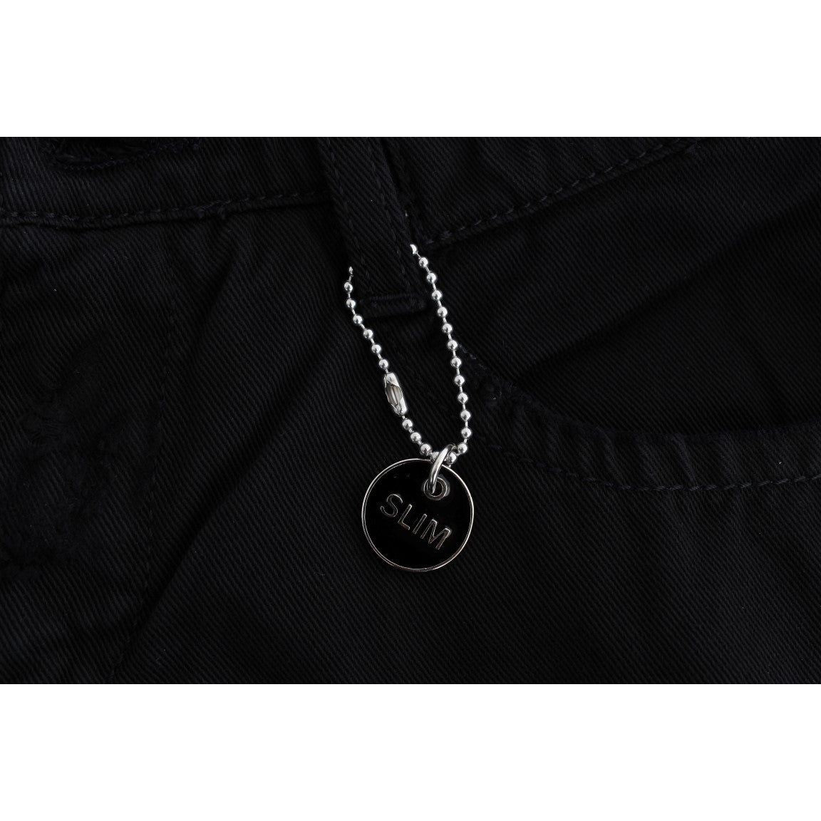 Costume National Chic Black Slim Fit Zippered Cotton Jeans Jeans & Pants Costume National Black