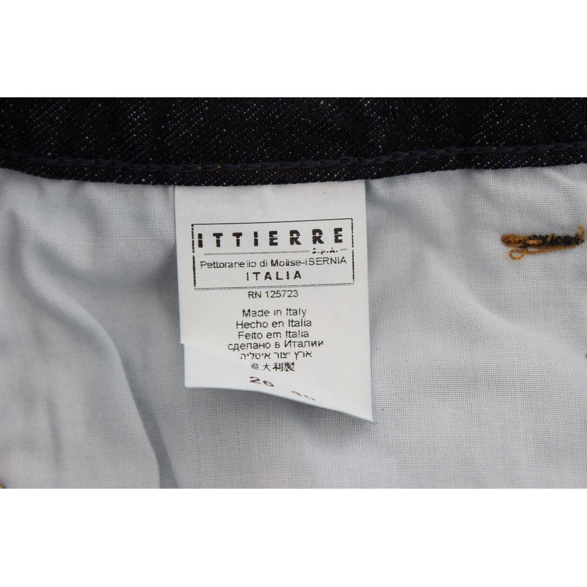 Costume National Blue Cotton Slim Fit Bootcut Jeans Jeans & Pants