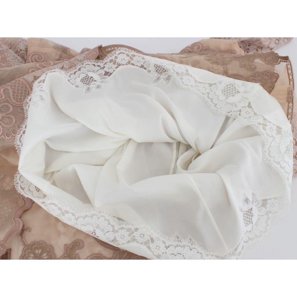Dolce & Gabbana Elegant Pink Lace Embroidered Shift Dress Dolce & Gabbana Light Gray